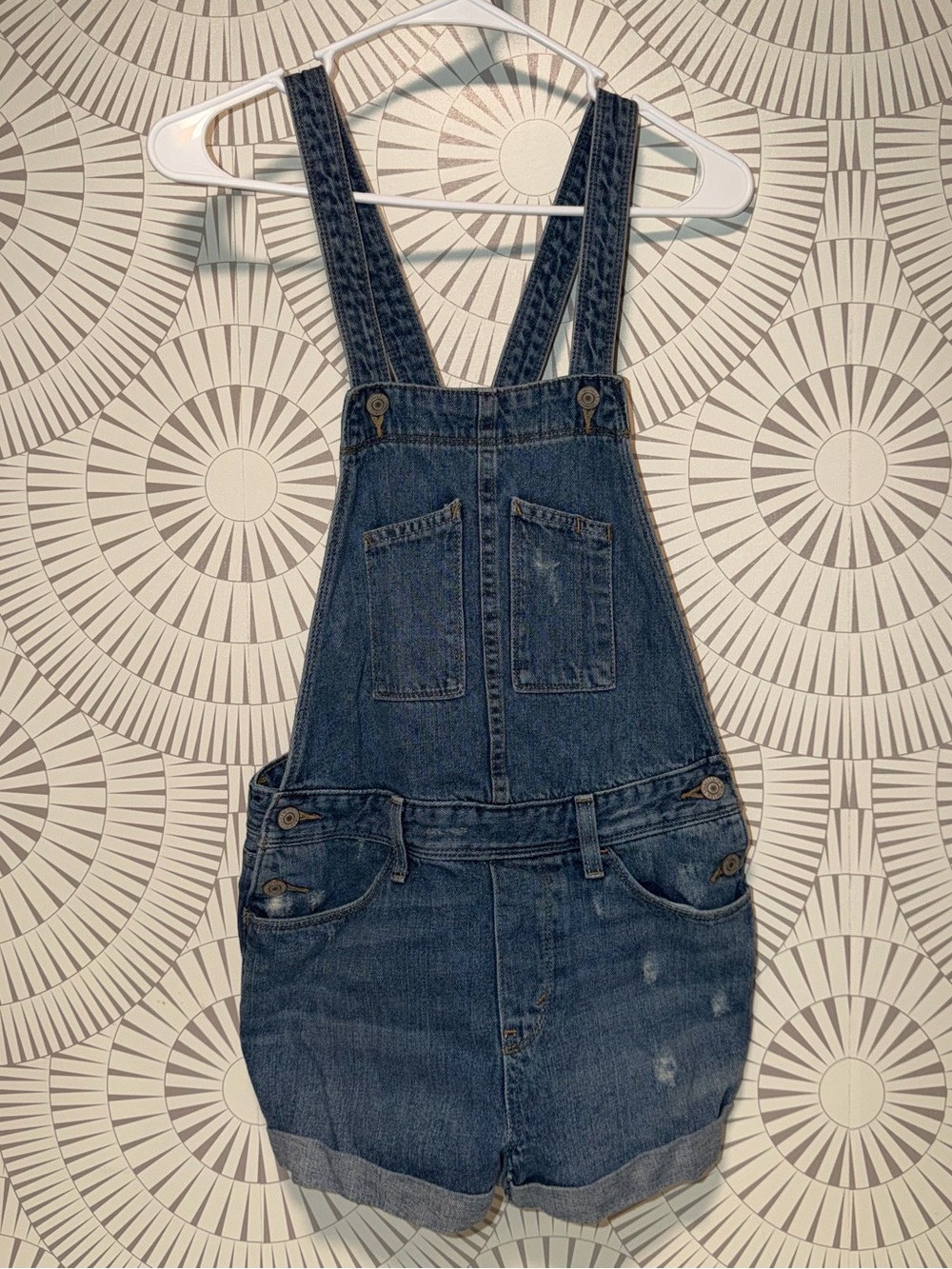 Levi’s Women’s Denim Short Overalls - Classic Blue‎ Size 27